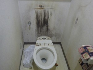 刈谷市　トイレ取替工事　取り外し施工中